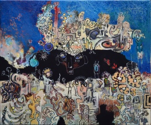 biquetsplanet-virton-outsiderartpainting-narrativepainting-human figure-primitivism-self-taught